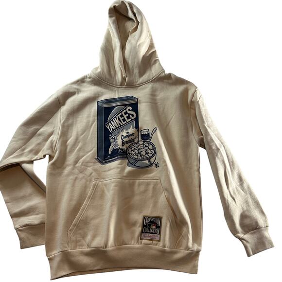 NWT - Mitchell & Ness NY Yankees “The Champions Breakfast” Hooded Sweatshirt - Picture 1 of 7